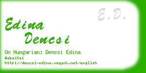 edina dencsi business card